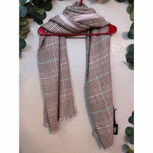 Cara New York Blush Fringe-Hem Classic Plaid Wrap Pashmina Scarf